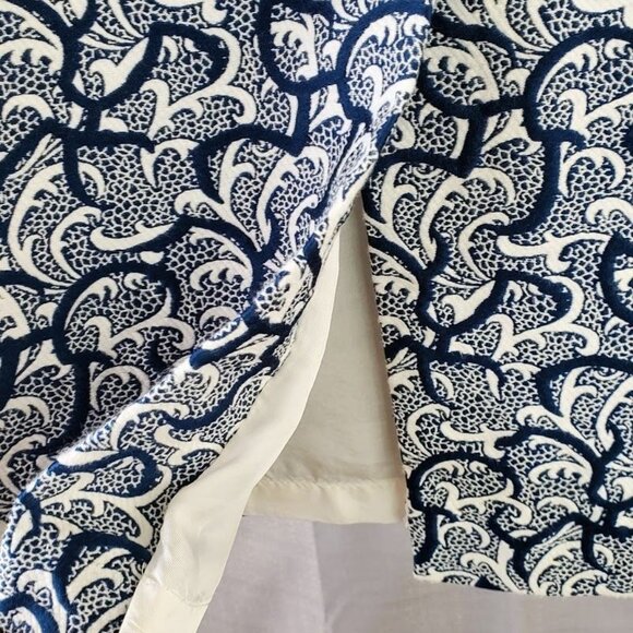 Dries Van Noten Skirt Size 44 Blue White Paisley Brocade Silk Blend Pencil - Picture 4 of 9